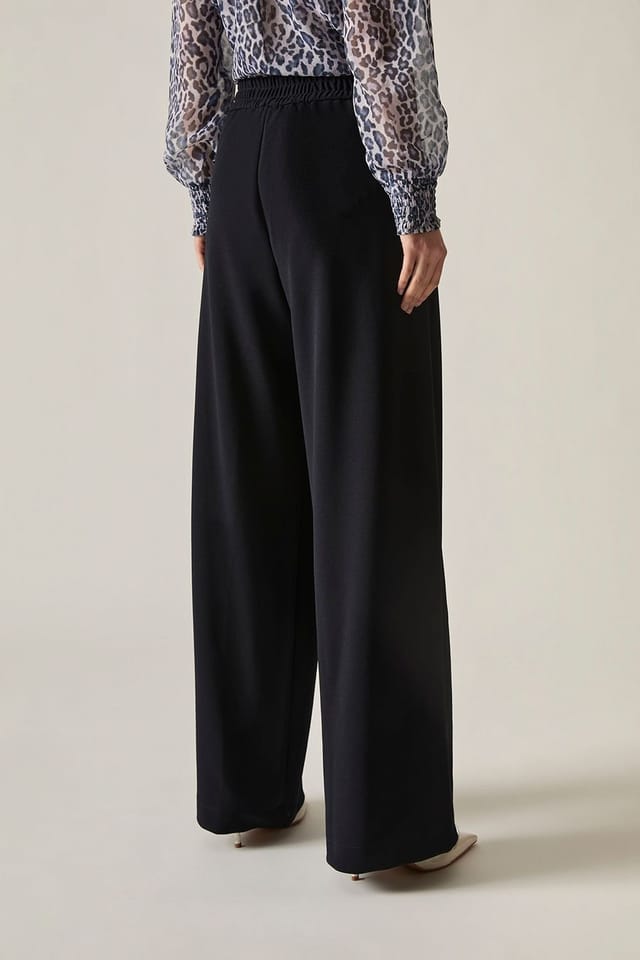 James Lakeland James Lakeland Women's Navy Wide Leg Suit Trousers in Dark Navy - 2