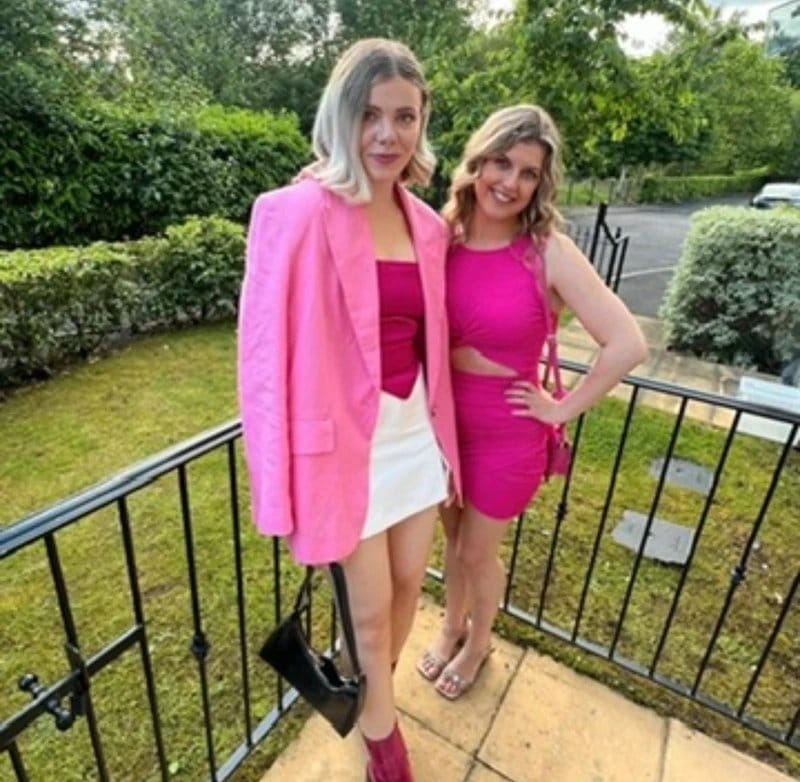 Bershka Pink Linen Blazer