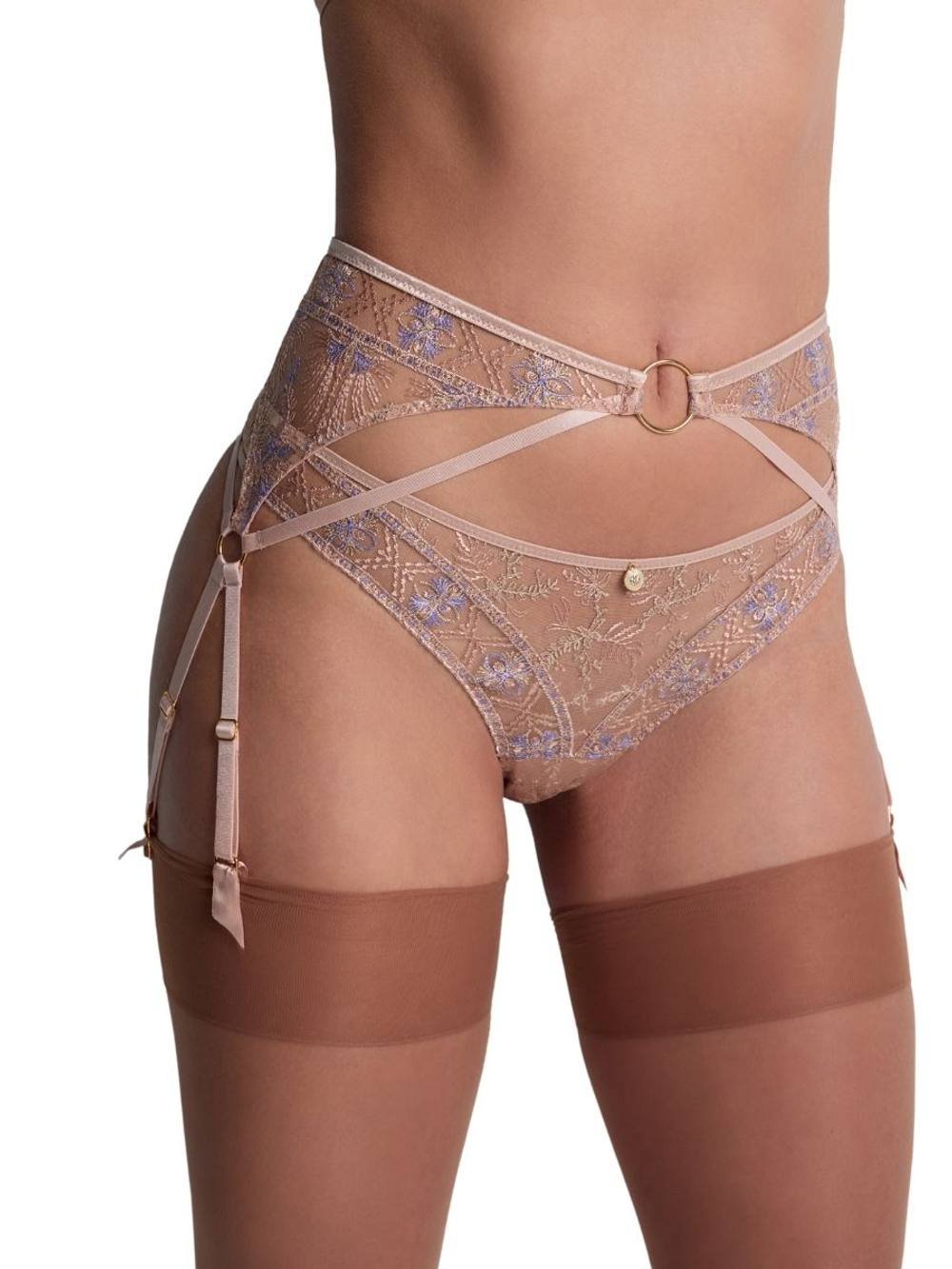 Aubade Aubade Women's Sound of Heart Suspender Belt in Nude - 2