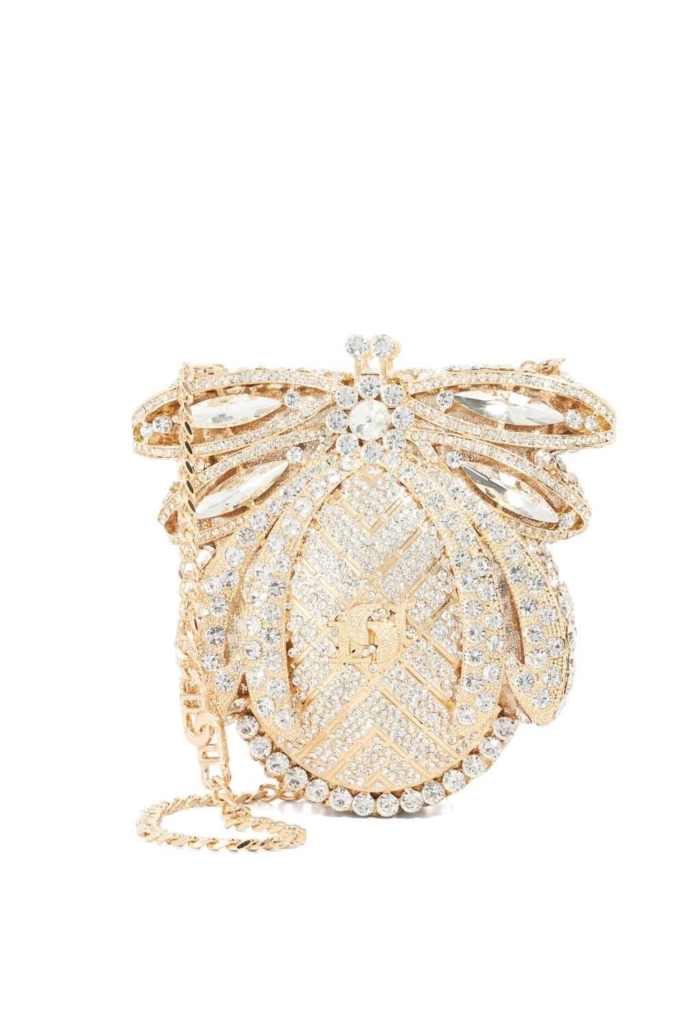Dune London Dune London Gold Diamante Clutch Bag