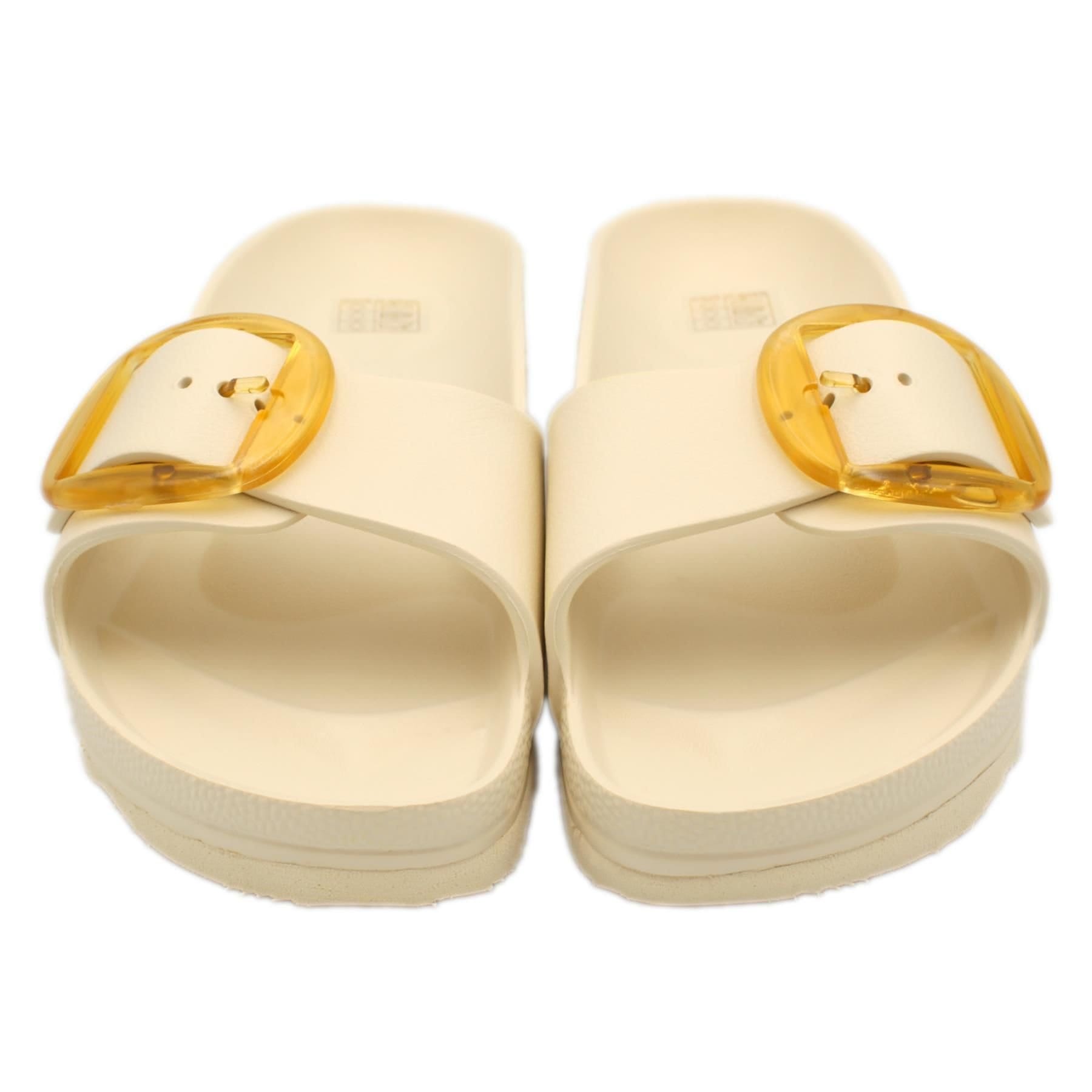Avispas Avispas Women's Milano' TR Comfort Sole One-Strap Summer Slide Sandals in Off-White - 4