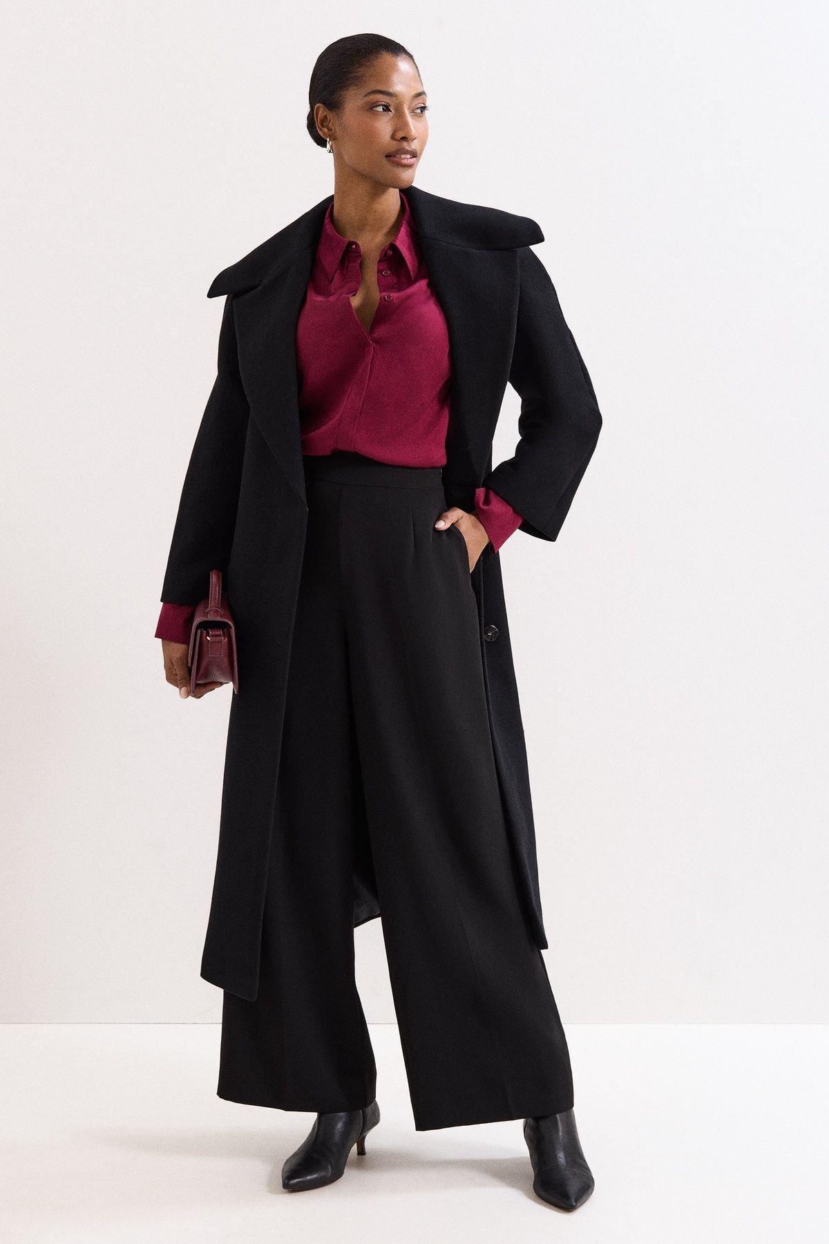 Phase Eight Phase Eight Women's Annabel Collar Coat in Black - 3