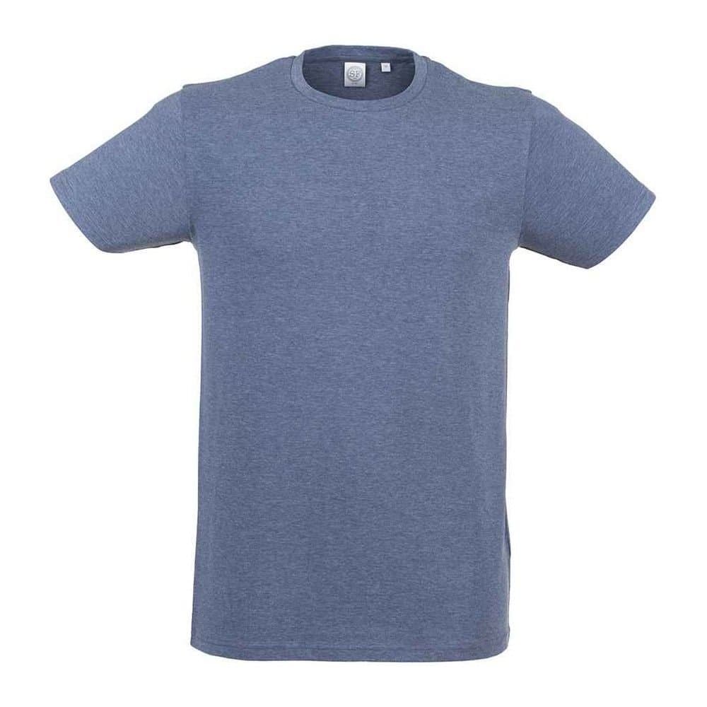 SF Men SF Men Men's Feel Good Heather Stretch T-Shirt in Navy