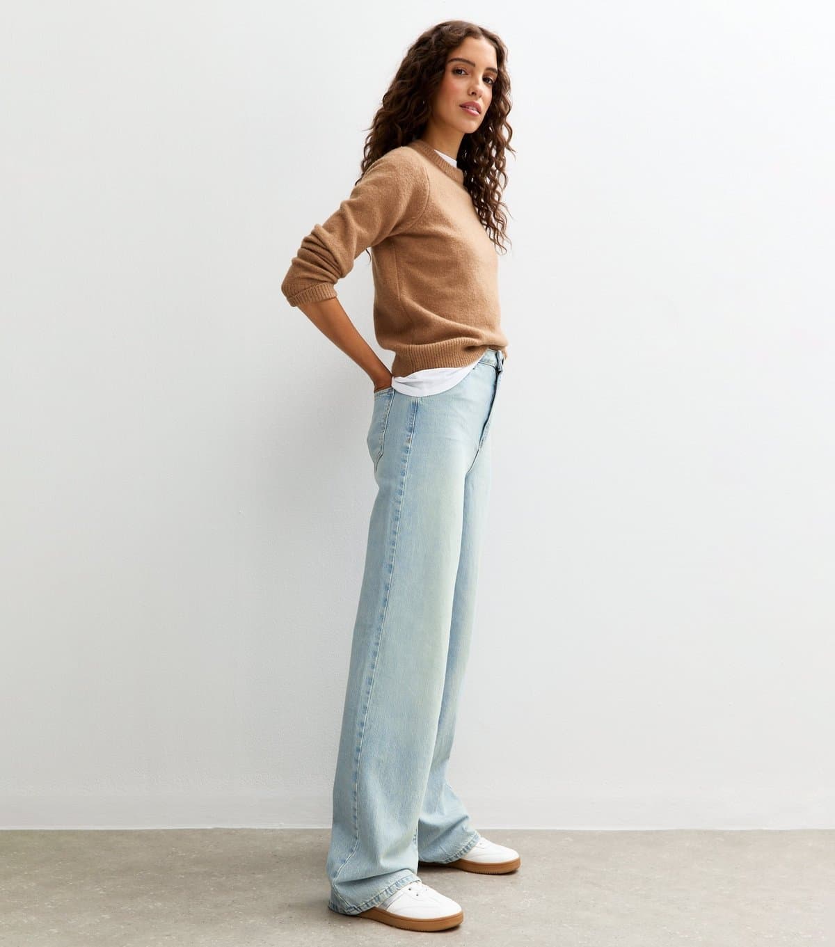 New Look Women's Tall Light Blue Adalae High Waist Wide Leg Jeans New Look