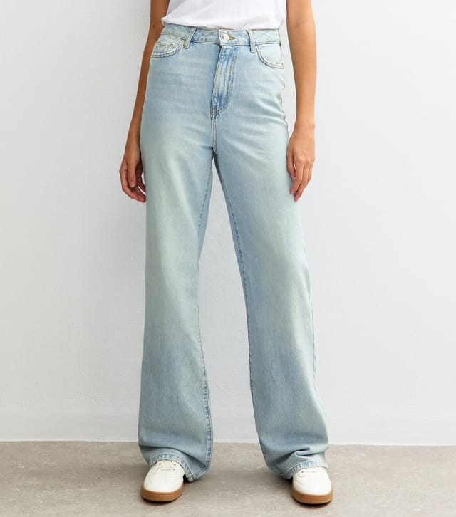 New Look Women's Tall Light Blue Adalae High Waist Wide Leg Jeans New Look - 2