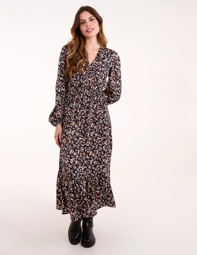 Blue Vanilla Button Down Frill Hem Dress - 3