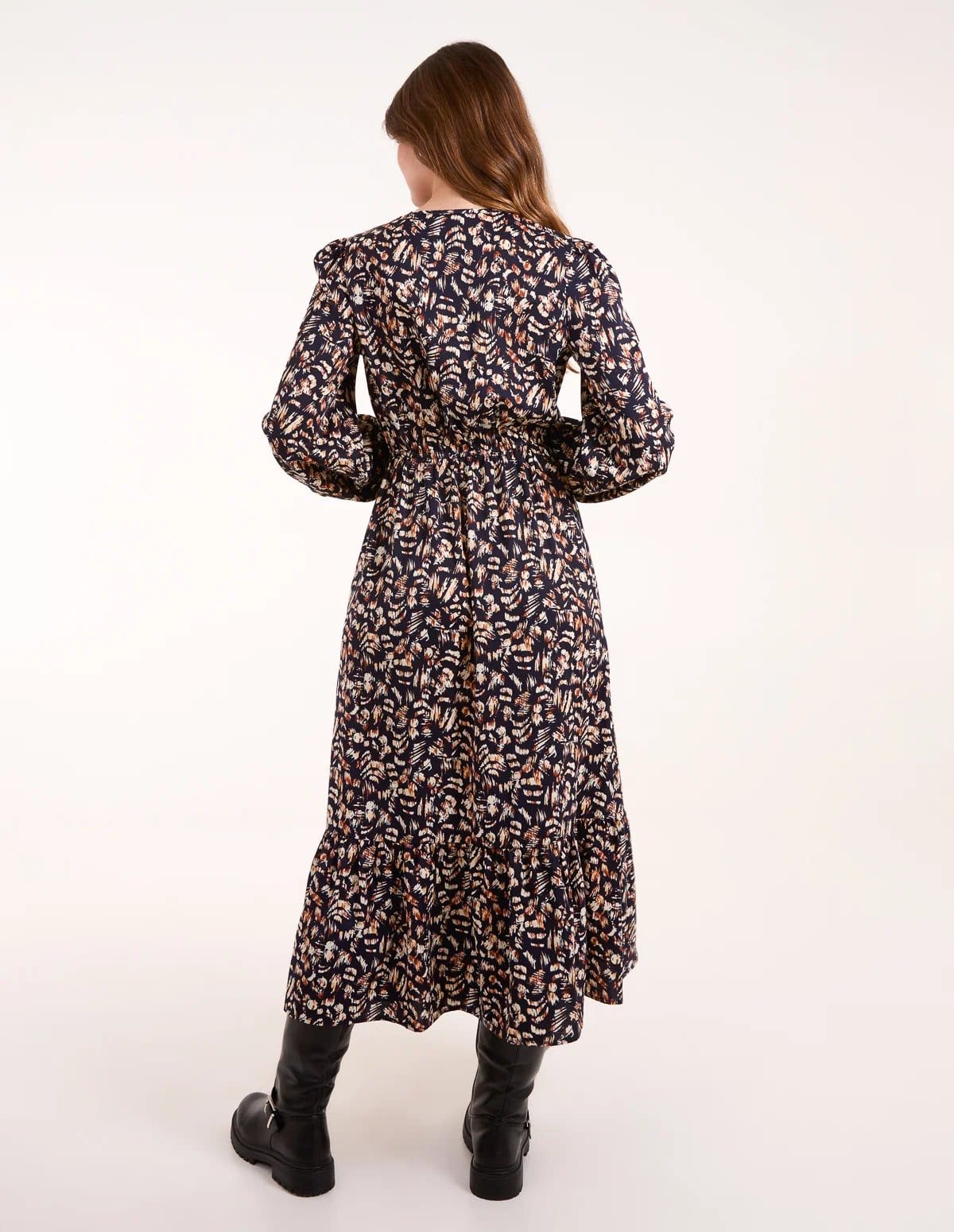 Blue Vanilla Button Down Frill Hem Dress - 4