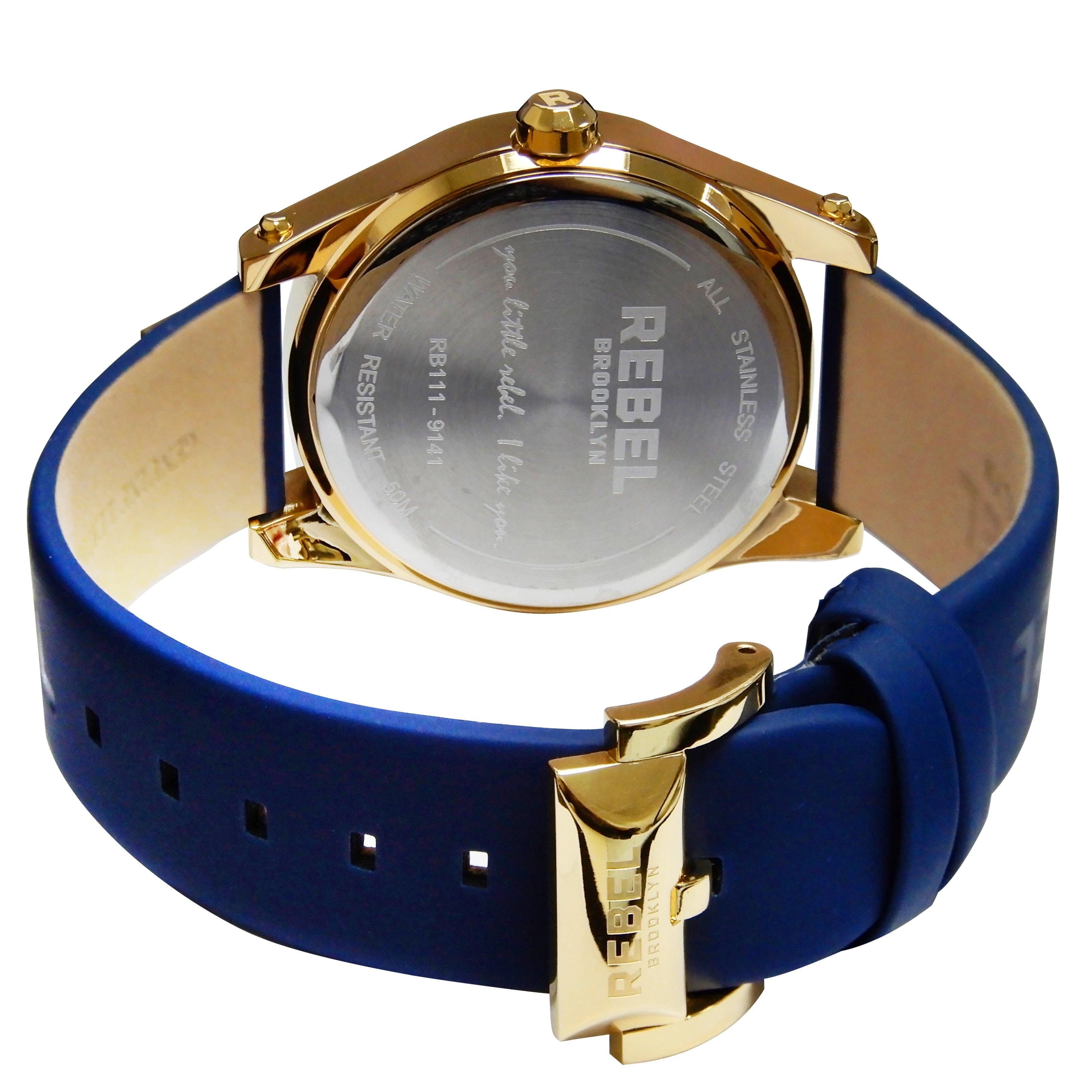 Rebel Rebel Women's Gravesend Navy Dial Leather Watch - 2
