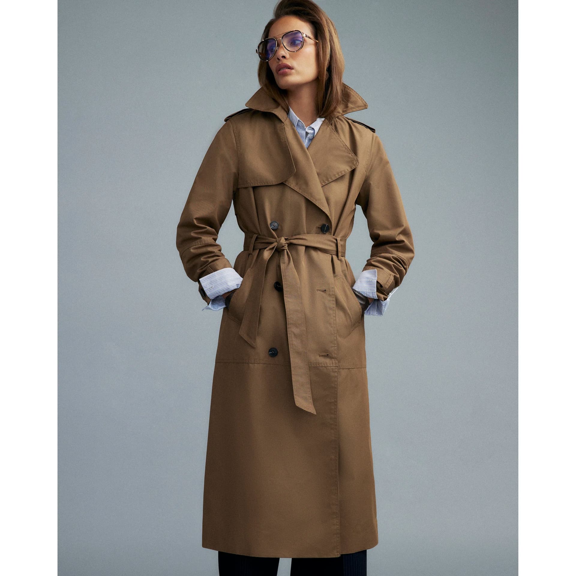 River Island River Island Womens Camel Casual Trench Coat