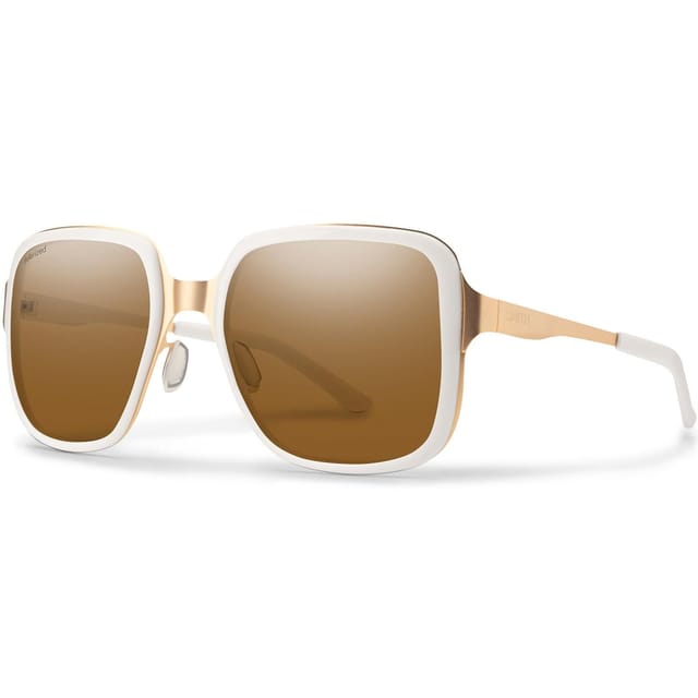 Smith Smith Women's Square White Gold Bronze Polarized Aveline - 2