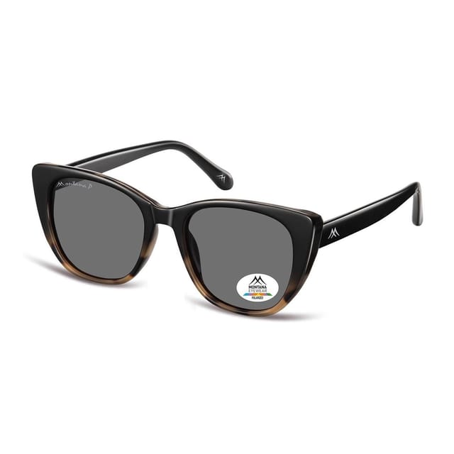 montana montana Women's Cat Eye Tortoise Black Grey Polarized MP173 - 2