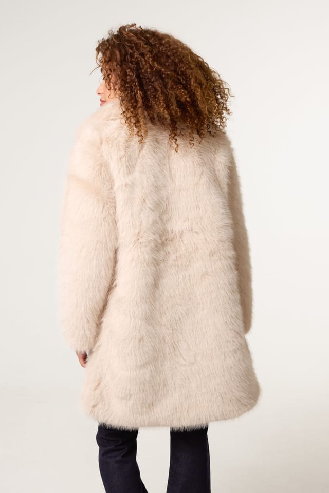 Blue Vanilla Blue Vanilla Women's Stone Faux Fur Long Coat - 2