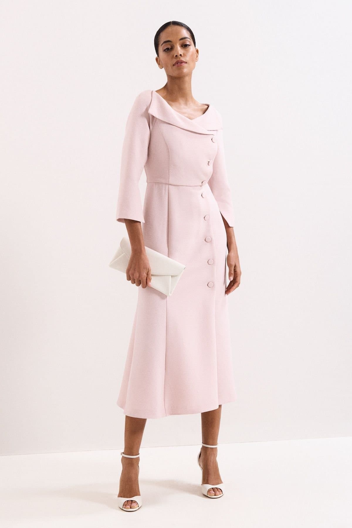 Phase Eight Phase Eight Women's Sienna Tux Dress in Pale Pink