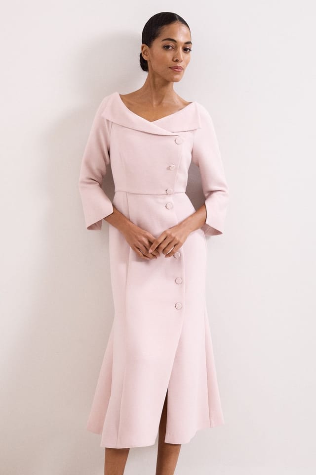 Phase Eight Phase Eight Women's Sienna Tux Dress in Pale Pink - 3