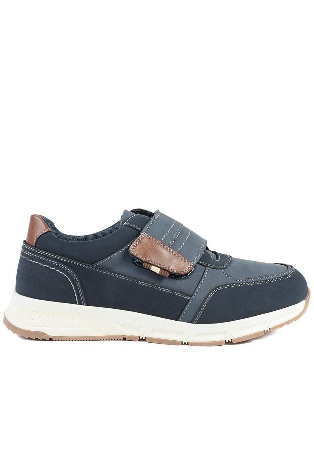 Pavers Pavers Men's Wide Fit Adjustable Fasten Casual Shoes in Navy - 2