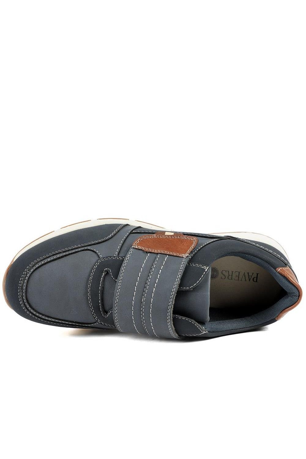 Pavers Pavers Men's Wide Fit Adjustable Fasten Casual Shoes in Navy - 4