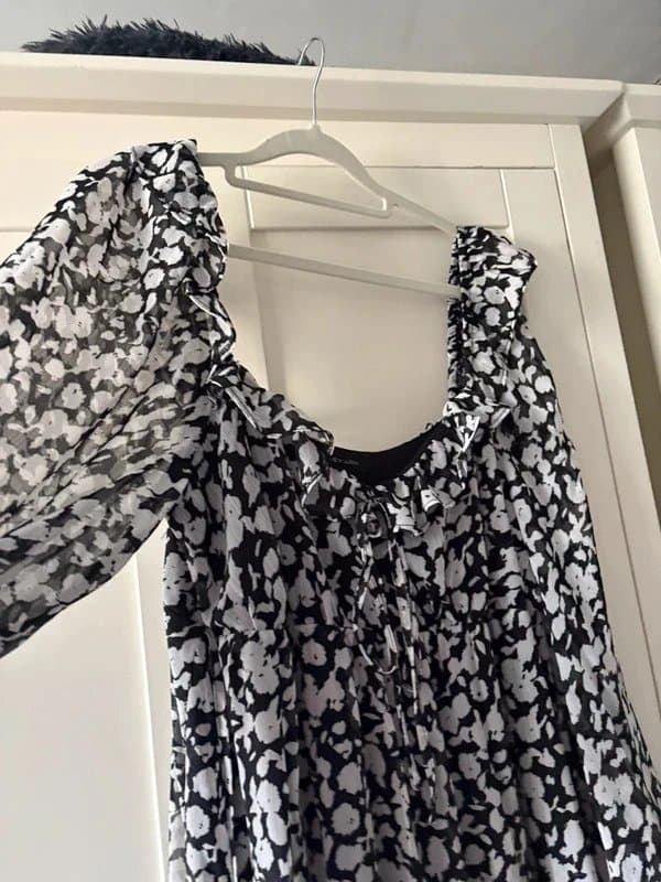 New Look Black and white midi dress from New Look