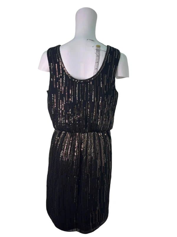 Monsoon Monsoon Blouson Dress Size Small 10 Black Sequin Party Women's NEW EU38 RRP £125*