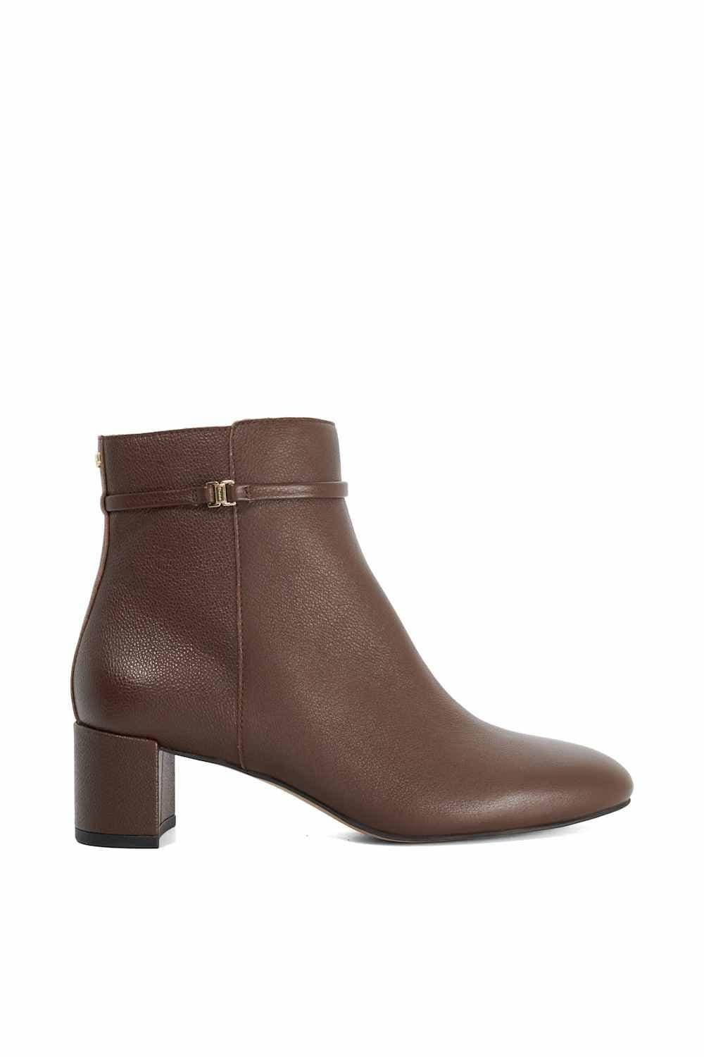 Dune London Dune London Women's 'Oaken' Leather Ankle Boots in Brown