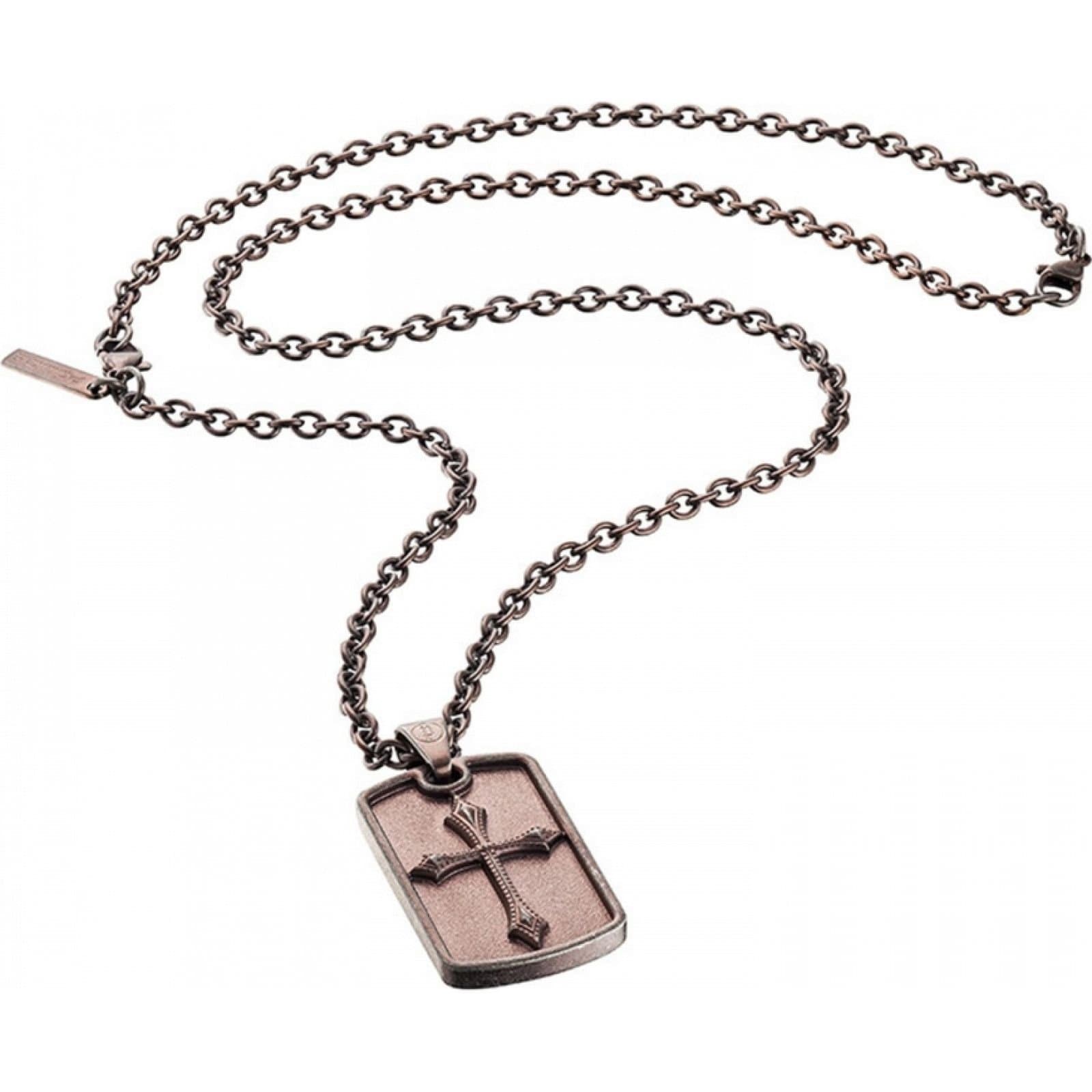 Police Police Men's S14AJH02P Necklace in Brown