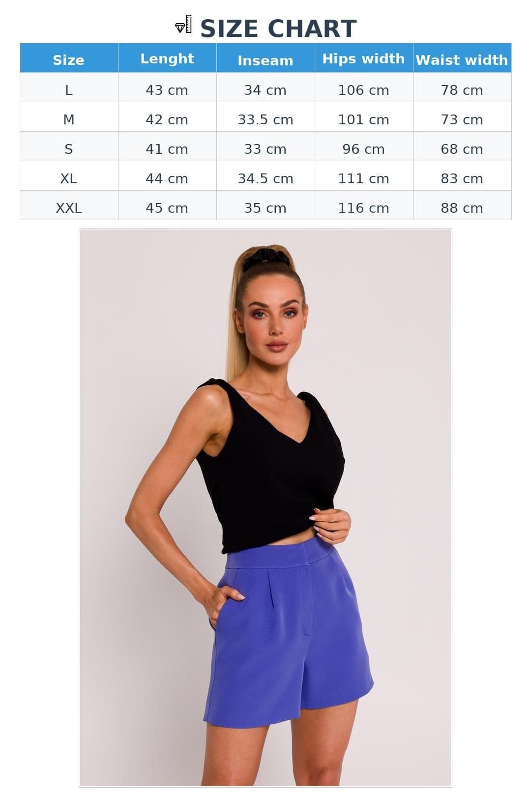 Love Lace Love Lace Women's Polish Tailored Padded Summer Shorts in Violet - 4