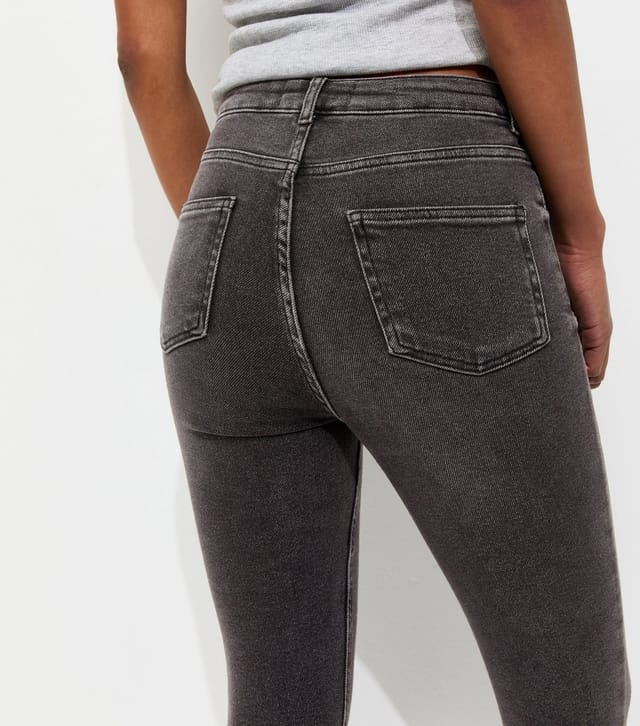 New Look Women's Grey Hallie Disco Frayed Hem Super Skinny Jeans New Look - 3