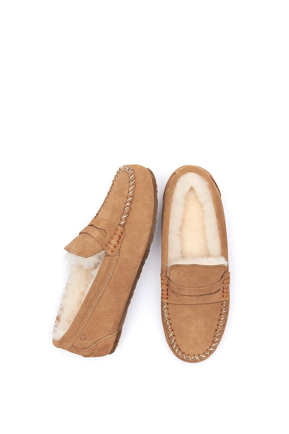 Moshulu Moshulu Women's 'Jocund' Suede Moccasin Slippers in Tan - 2