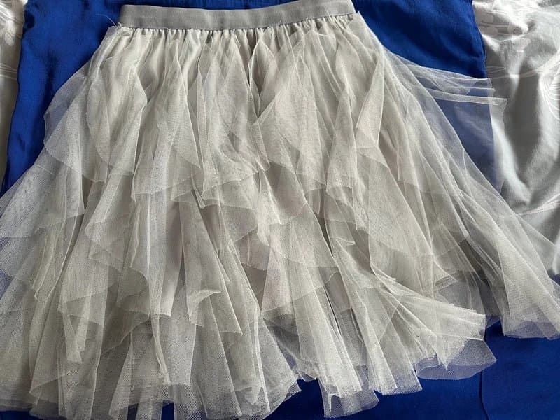 Tulle Cute 🐭tulle net mesh chiffon ruffle festival skirt 6 uk uk