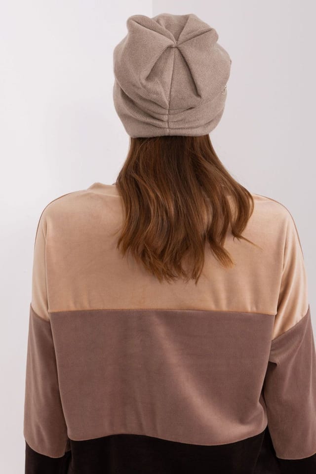 Love Lace Love Lace Women's Warm Smooth Knit Fitted Winter Hat with Side Applique Decor Style in Beige - 3