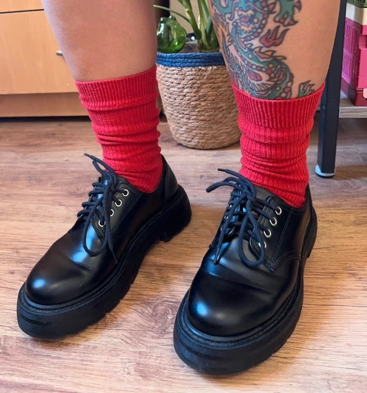 Bershka Bershka lace-up black shoes EU 37