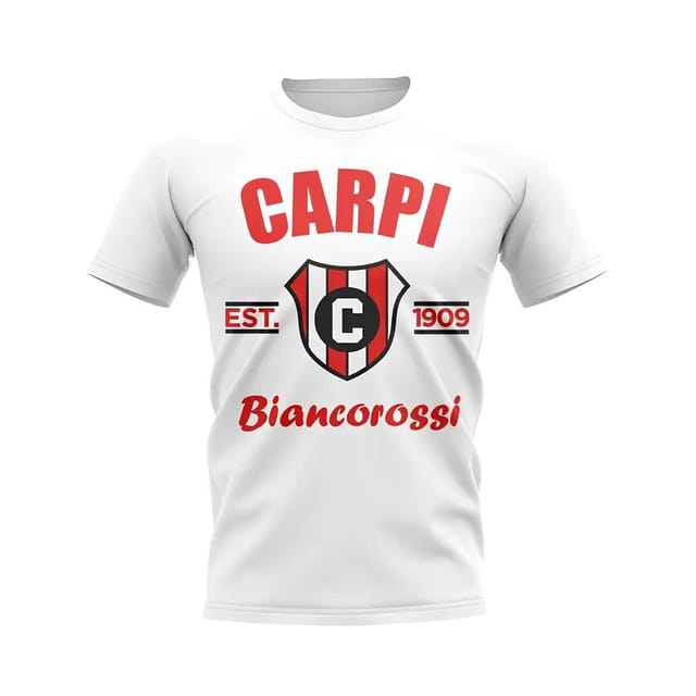 Carpi FC 1909 Carpi FC 1909 Men's Personalised Carpi Established Football T-Shirt White in Blue - 2