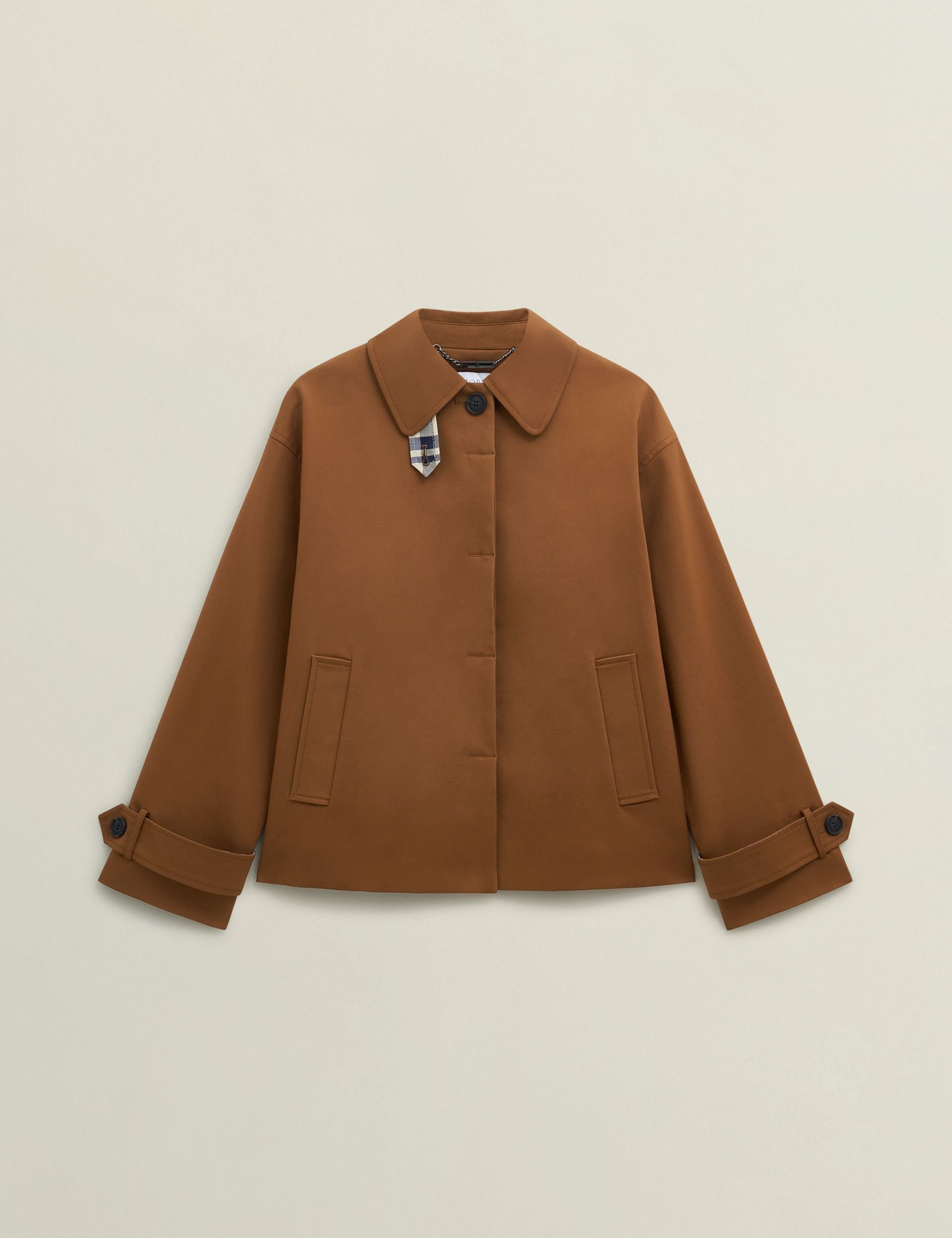 Hobbs London Hobbs London Women's Frida Cropped Trench Coat in Walnut - 2