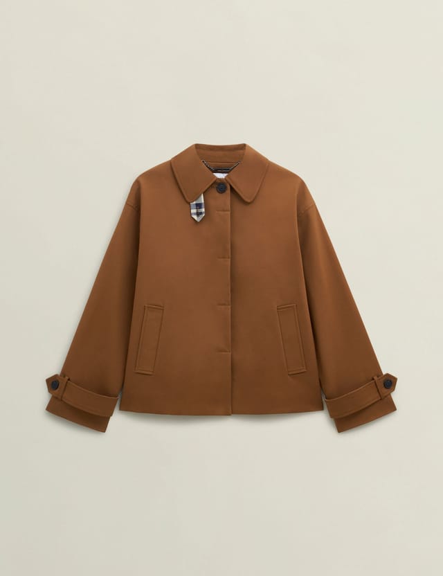 Hobbs London Hobbs London Women's Frida Cropped Trench Coat in Walnut - 2