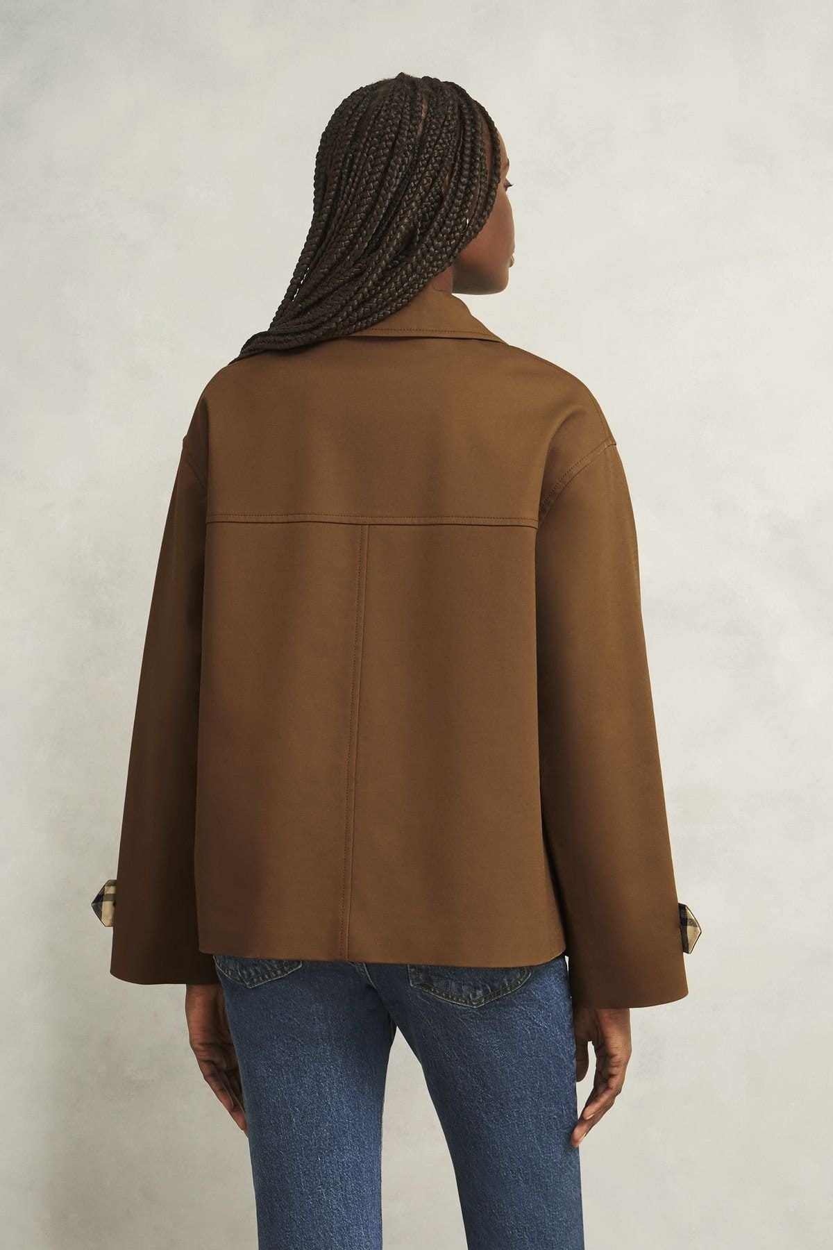 Hobbs London Hobbs London Women's Frida Cropped Trench Coat in Walnut - 4