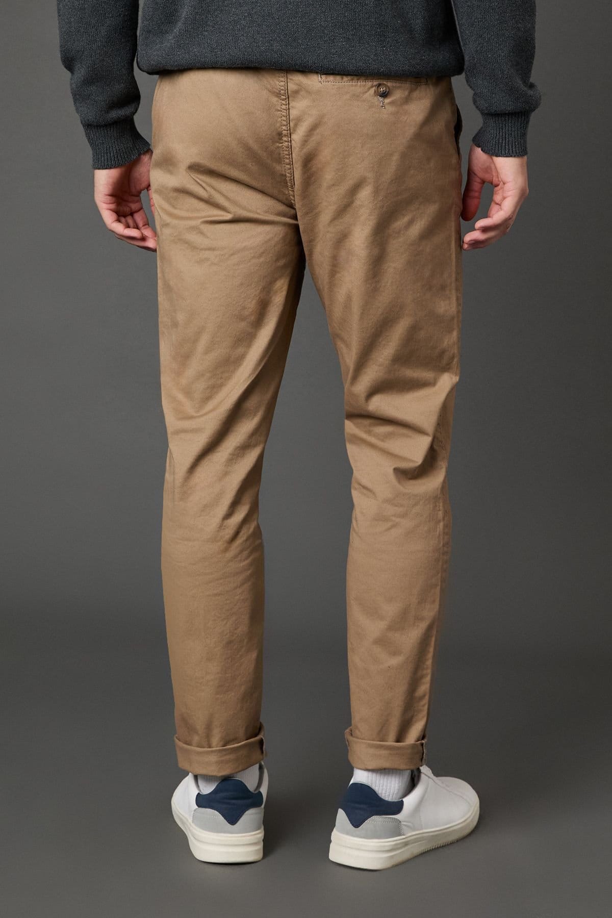 Maine Maine Men's Stone Premium Slim Fit Chino Trouser - 4