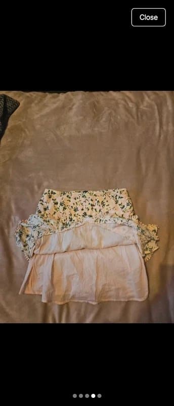 New Look Floral summer mini skirt ruched size 8 New Look