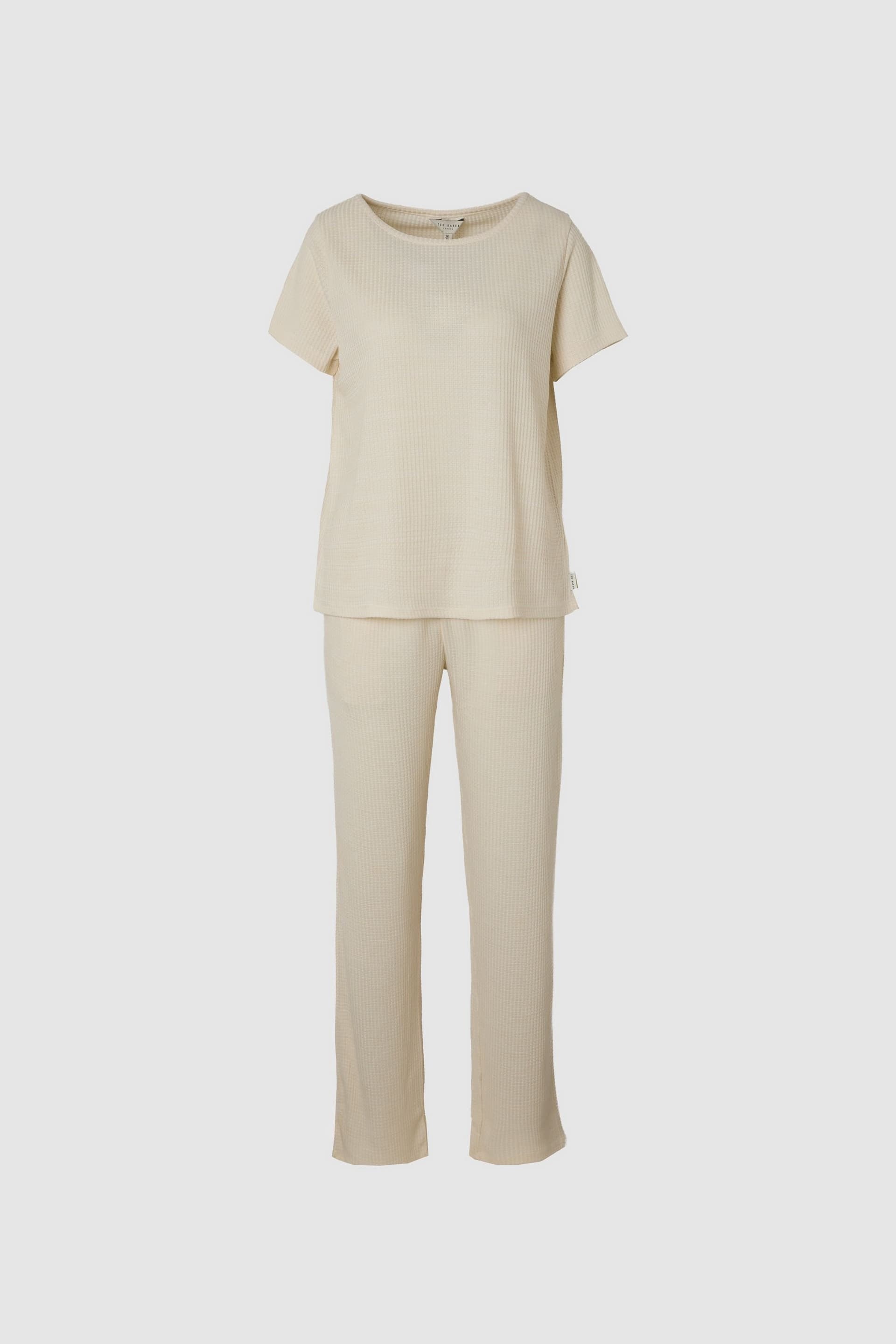 Ted Baker Ted Baker Women's Short Sleeve Jersey Pj Set Antique White Marl