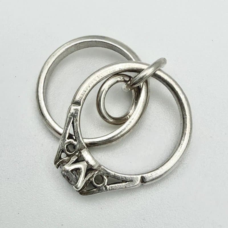 no brand Vintage 925 Sterling Silver Rings Charm Pendant