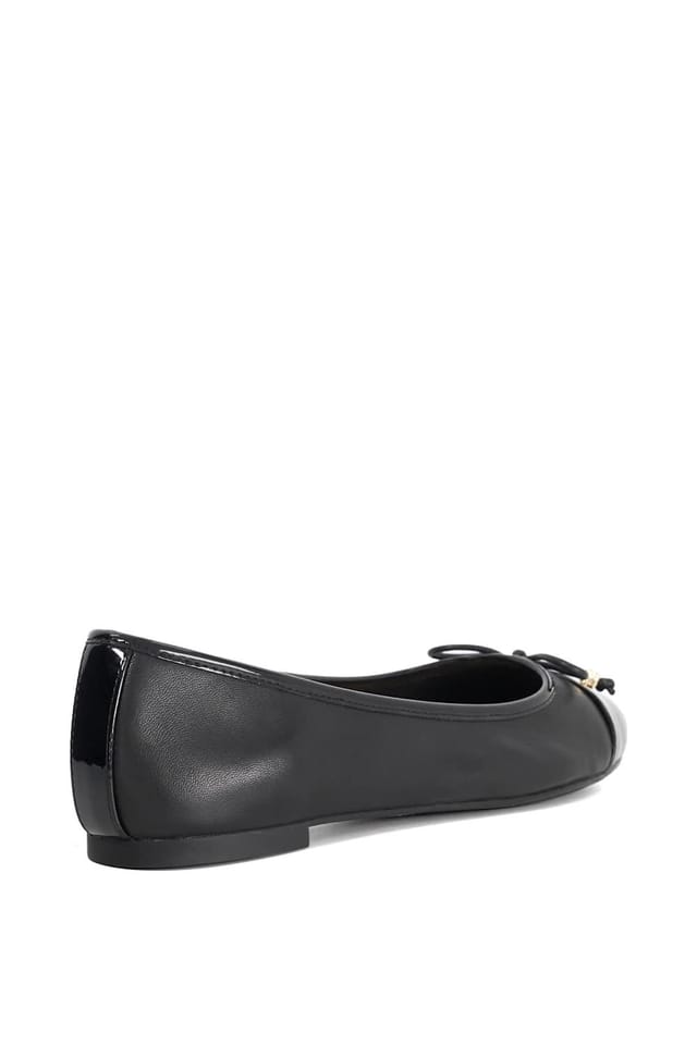 Dune London Dune London Women's Wide Fit 'Hallo' Leather Ballet Pumps in Black - 3
