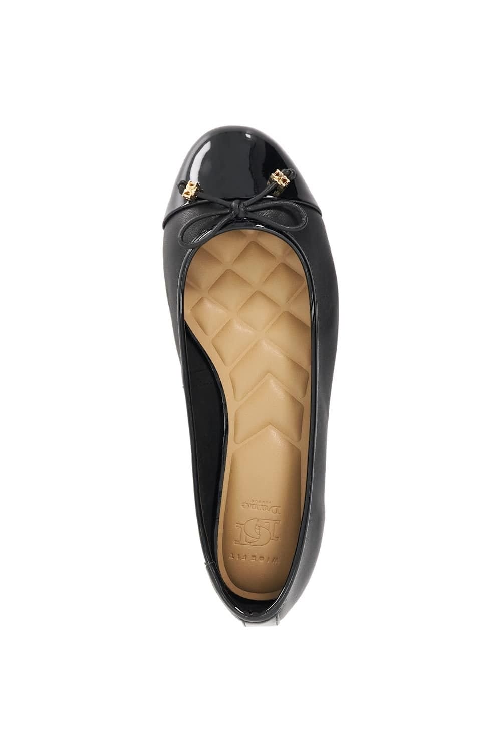 Dune London Dune London Women's Wide Fit 'Hallo' Leather Ballet Pumps in Black - 4