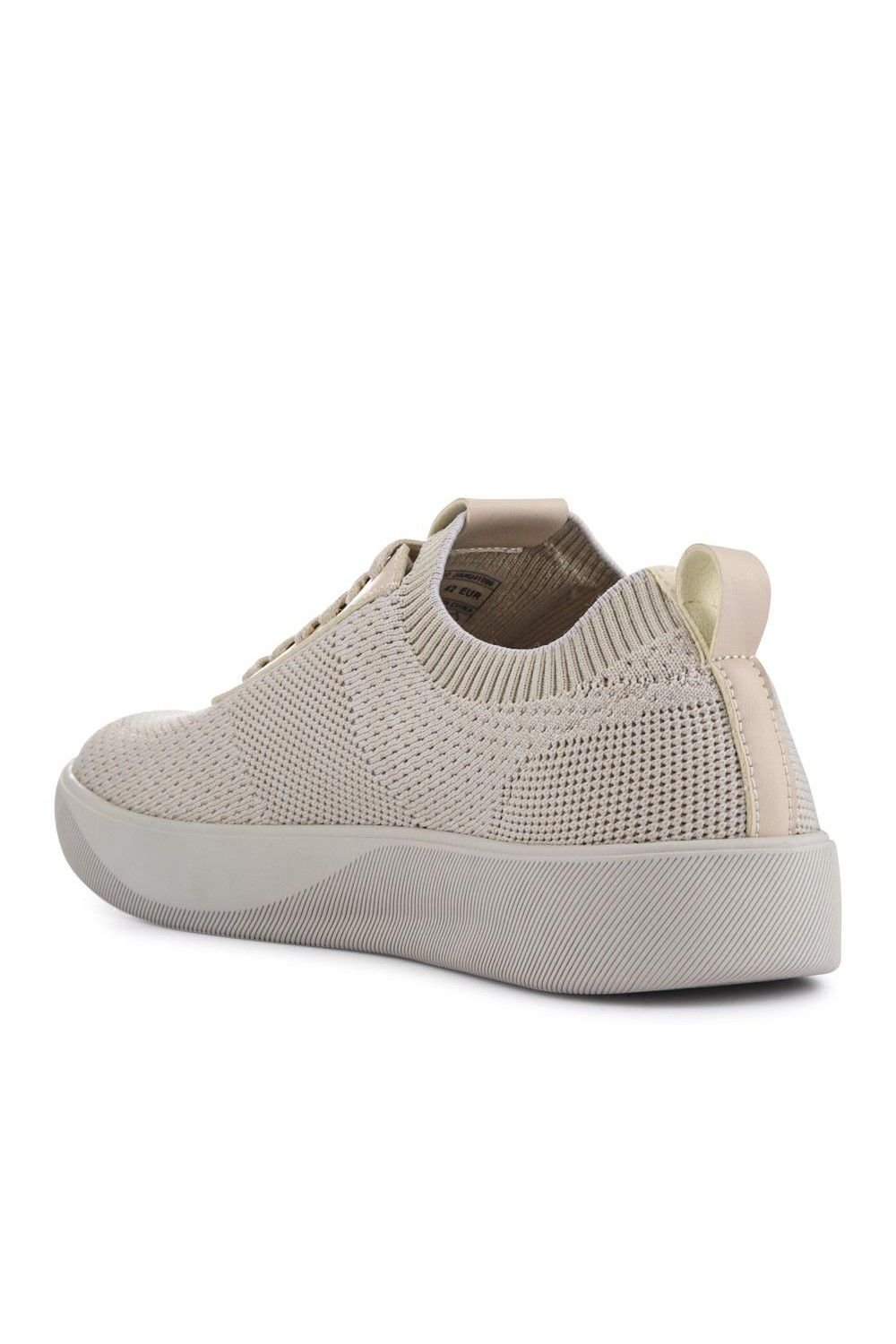 Pavers Pavers Men's Breathable Chunky-Soled Lace-Ups in Beige - 3