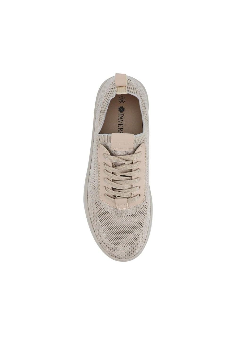 Pavers Pavers Men's Breathable Chunky-Soled Lace-Ups in Beige - 4