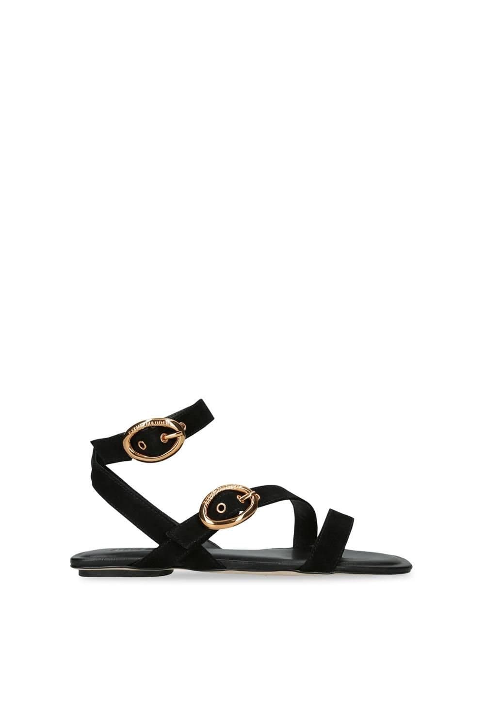 Steve Madden STEVE MADDEN Women's 'Karmin Black Suede' Suede Sandals