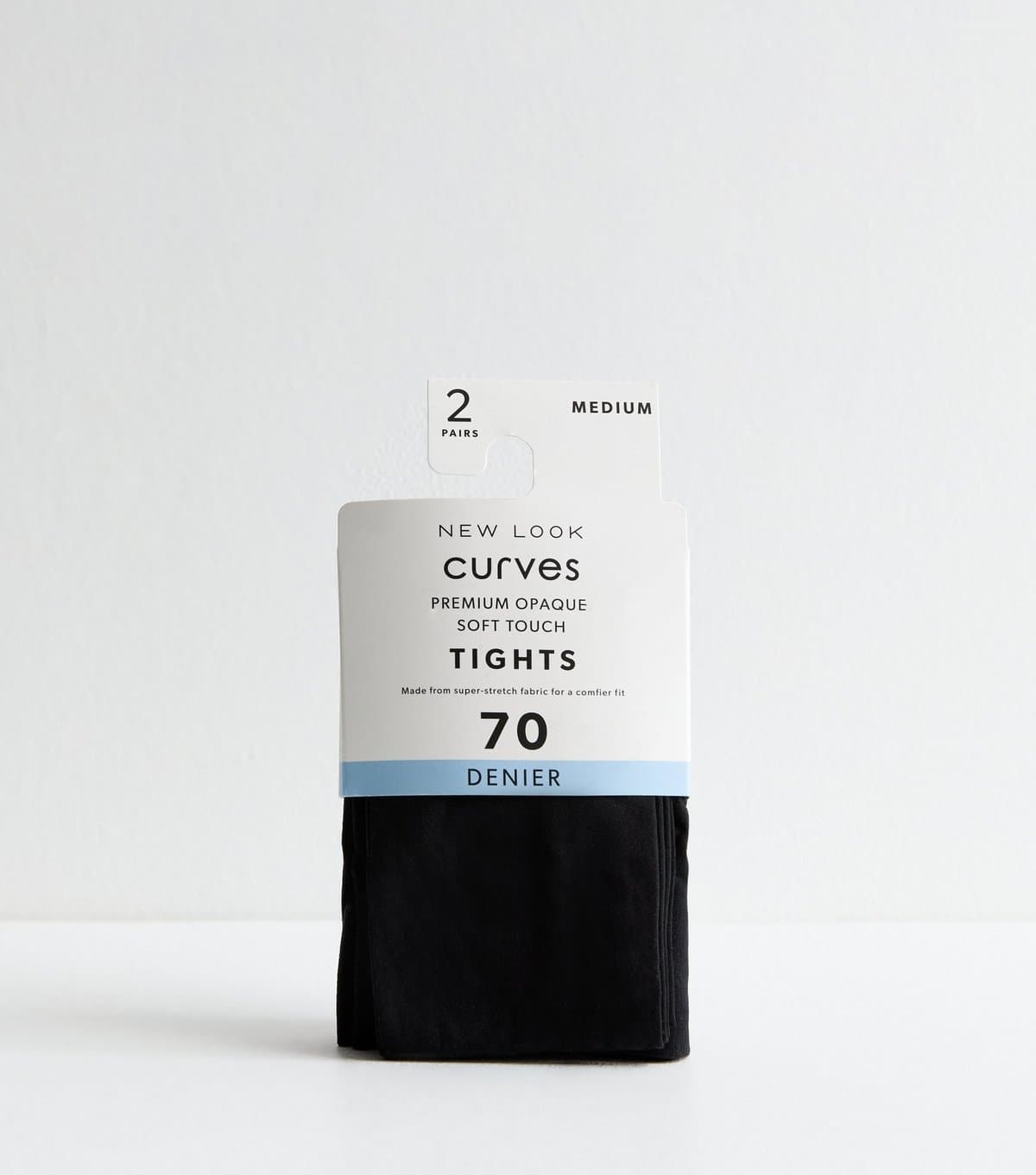 New Look Plus Size 2 Pairs of Premium Opaque Soft Touch 70 Denier Tights Curves New Look