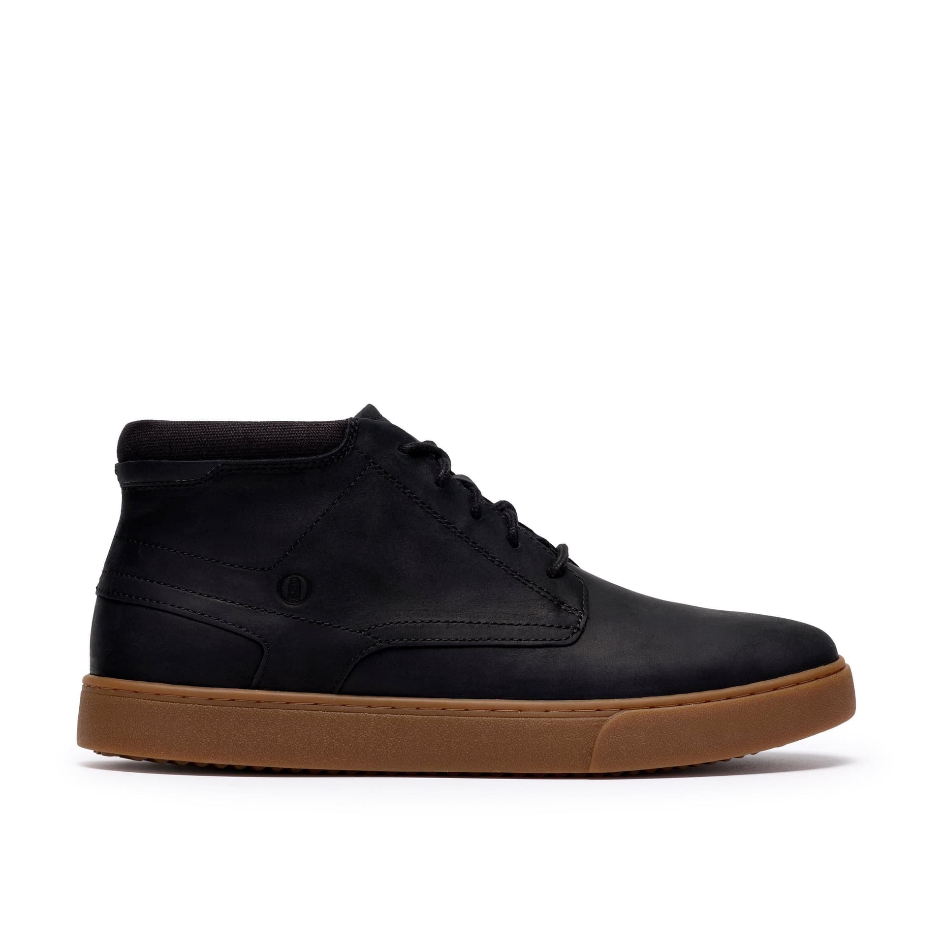 Clarks Clarks Men's Lydford Mid Black Leather Ankle Boots, Lace Up