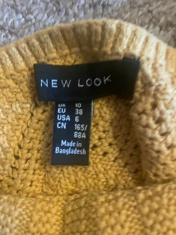New Look Mustard crochet vest top