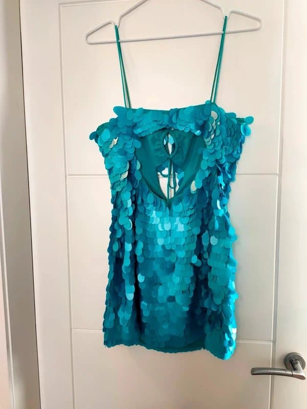 ASOS Blue embellished mini dress