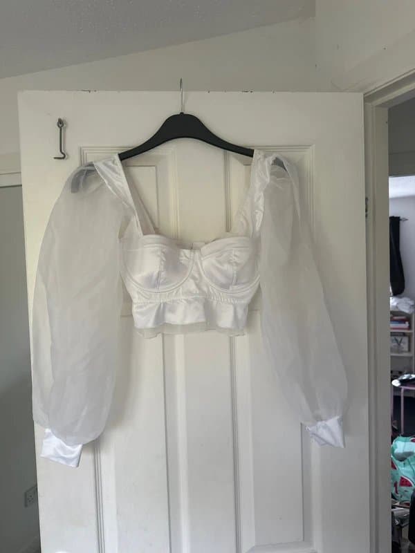 ASOS White corset top
