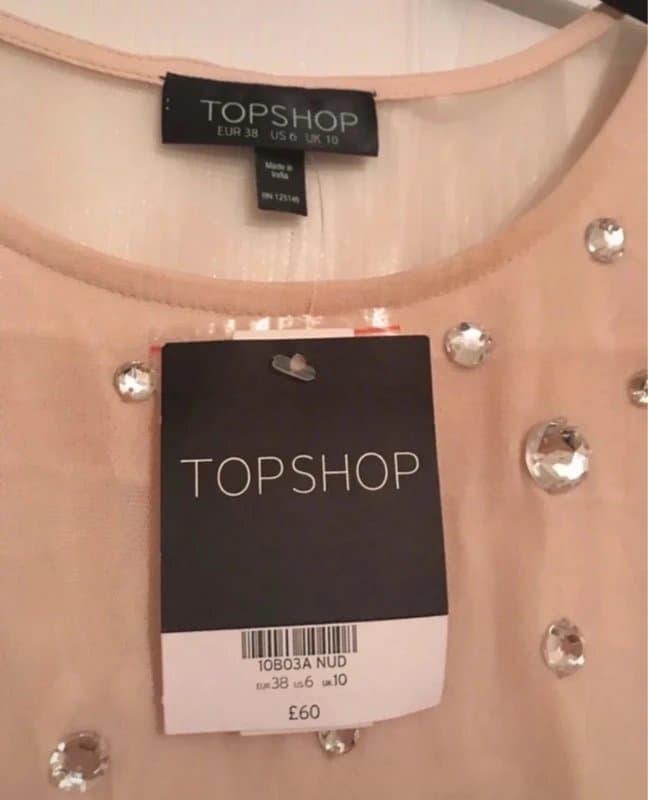 Topshop Topshop rhinestone jewelled gems dress size 10