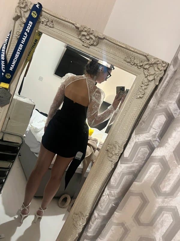 ASOS Asos luxe black lace dress